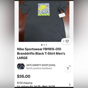 Nike Black T-Shirt with Vibrant Graphic